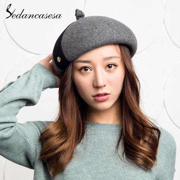 sedancasesa new autumn winter women hat female painter wool berets cap with australian wool berets hat fw2750161, Blue;gray
sedancasesa new autumn winter women hat female painter wool berets cap with australian wool berets hat fw2750161, Blue;gray