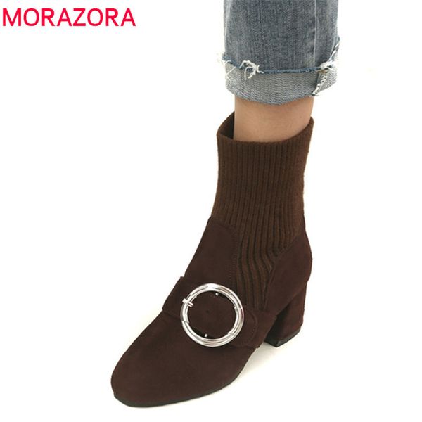 morazora 2020 plus size 33-46 ankle boots women round toe autumn winter boots square heels fashion shoes stretch socks boots 1026, Black
morazora 2020 plus size 33-46 ankle boots women round toe autumn winter boots square heels fashion shoes stretch socks boots 1026, Black