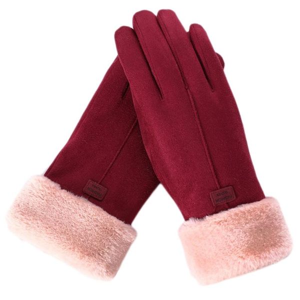 five fingers gloves women winter touch screen thermal plush lined windproof driving mittens, Blue;gray
five fingers gloves women winter touch screen thermal plush lined windproof driving mittens, Blue;gray