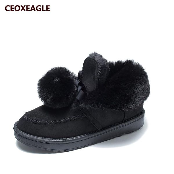 warm fur women snow boots cute suede winter shoes fur ball ankle boots female fashion non-slip snow casual botas mujer, Black
warm fur women snow boots cute suede winter shoes fur ball ankle boots female fashion non-slip snow casual botas mujer, Black
