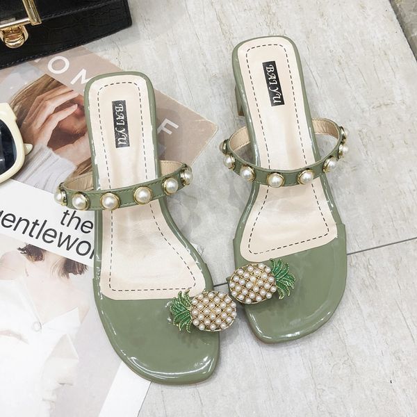 summer slippers women pumps fashion pineapple pearl ladies mules high heel casual office shoes women slippers slides, Black
summer slippers women pumps fashion pineapple pearl ladies mules high heel casual office shoes women slippers slides, Black