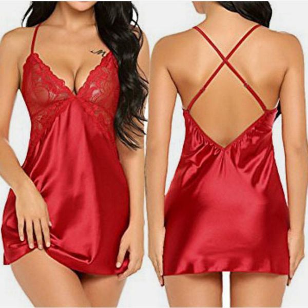 women's sleepwear satin lace crochet women's bathrobe criss-cross backless sleeveless mini night dress woman 2021 summer fashion h, Black;red
women's sleepwear satin lace crochet women's bathrobe criss-cross backless sleeveless mini night dress woman 2021 summer fashion h, Black;red