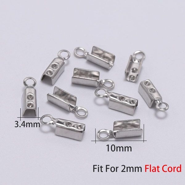 50pcs stainless steel cords crimp end beads caps leather clip tip fold crimp bead bracelet connectors for jewelry making finding h jlldgi, Silver
50pcs stainless steel cords crimp end beads caps leather clip tip fold crimp bead bracelet connectors for jewelry making finding h jlldgi, Silver