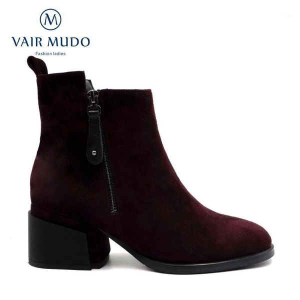 boots vair mudo ankle shoes elegant women thick heel genuine leather worker wool warm resist the cold bootdx991, Black
boots vair mudo ankle shoes elegant women thick heel genuine leather worker wool warm resist the cold bootdx991, Black