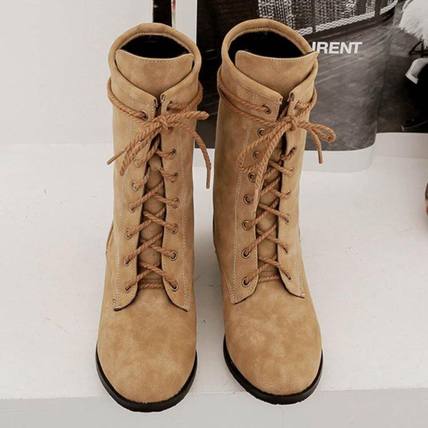2020 autumn winter women warm high boots for women pure color round toe lacing boots chunky heels vintage, Black
2020 autumn winter women warm high boots for women pure color round toe lacing boots chunky heels vintage, Black