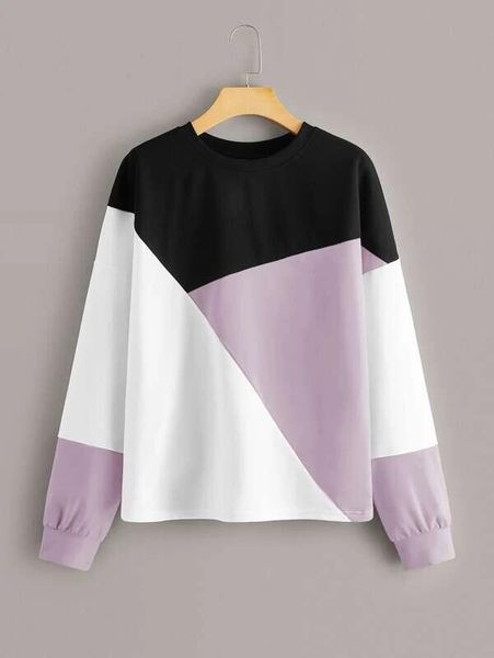womens hoodies sweatshirts pullover colorblock sweater street trendy short round neck sweaters, Black
womens hoodies sweatshirts pullover colorblock sweater street trendy short round neck sweaters, Black