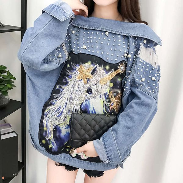 2020 spring new product heavy industry nail bead washed rough edge short versatile denim jacket, Black;brown
2020 spring new product heavy industry nail bead washed rough edge short versatile denim jacket, Black;brown