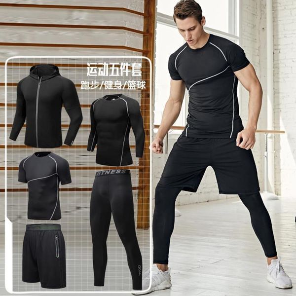 2020 new fast drying men's spring basketball training running clothes sportswear 5-piece set, Gray
2020 new fast drying men's spring basketball training running clothes sportswear 5-piece set, Gray