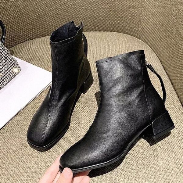 women ankle boots ladies shoes soft leather zipper woman chunky heels casual female new footwear comforty #q54x, Black
women ankle boots ladies shoes soft leather zipper woman chunky heels casual female new footwear comforty #q54x, Black