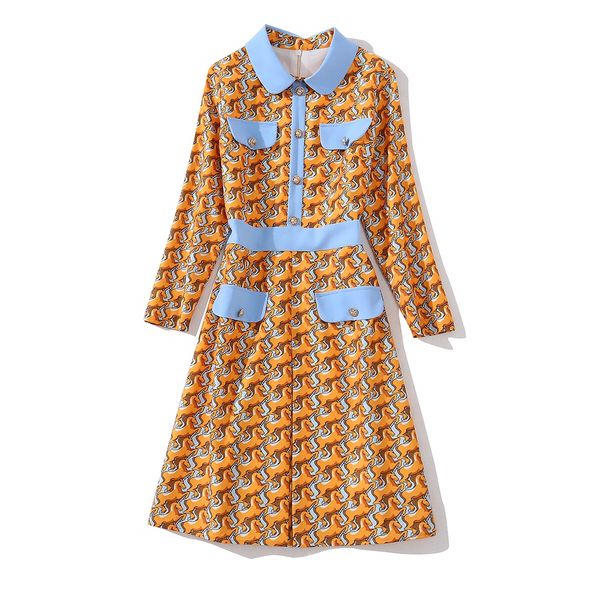 early autumn 2020 new europe station high end custom lapel print dress with color contrast design, fashionable and beautiful, Black;gray
early autumn 2020 new europe station high end custom lapel print dress with color contrast design, fashionable and beautiful, Black;gray
