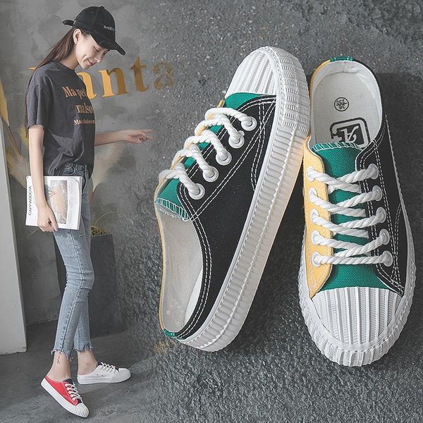 2020 spring and summer new korean ladies casual canvas shoes round cross breathable bandage flat bottom color low help no heel, Black
2020 spring and summer new korean ladies casual canvas shoes round cross breathable bandage flat bottom color low help no heel, Black