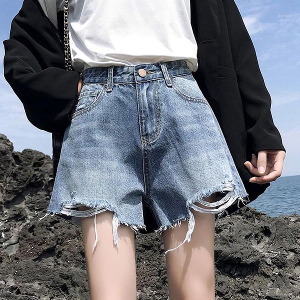 women's shorts 2021 summer arrived high waist make hole loose cool women jeans ladies' denim short pants1, White;black
women's shorts 2021 summer arrived high waist make hole loose cool women jeans ladies' denim short pants1, White;black
