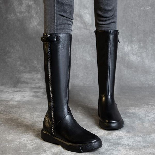 and velvet thickening of new fund of 2020 autumn winters is flat leather female boots british wind knight boots by hand1, Black
and velvet thickening of new fund of 2020 autumn winters is flat leather female boots british wind knight boots by hand1, Black