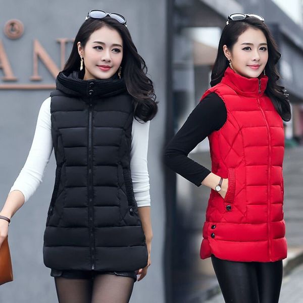 plus size 5xl winter vest women casual slim thick warm autumn hooded sleeveless waistcoat long zipper female down cotton jacket 1023, Black;white
plus size 5xl winter vest women casual slim thick warm autumn hooded sleeveless waistcoat long zipper female down cotton jacket 1023, Black;white