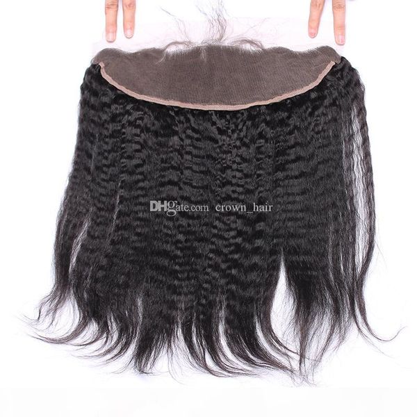 new arrival kinky straight lace frontal 13x4 inch brazilian 8a hair italian coarse yaki ear to ear full lace frontals for black woman, Black;brown
new arrival kinky straight lace frontal 13x4 inch brazilian 8a hair italian coarse yaki ear to ear full lace frontals for black woman, Black;brown