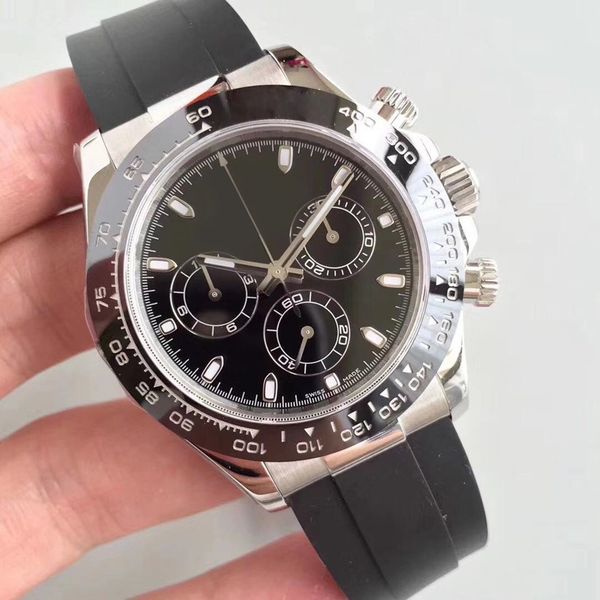 classic mens designer watch tona m116519ln black 40mm dial ceramic bezel automatic mechanical movement rubber strap racing watch, Slivery;brown
classic mens designer watch tona m116519ln black 40mm dial ceramic bezel automatic mechanical movement rubber strap racing watch, Slivery;brown