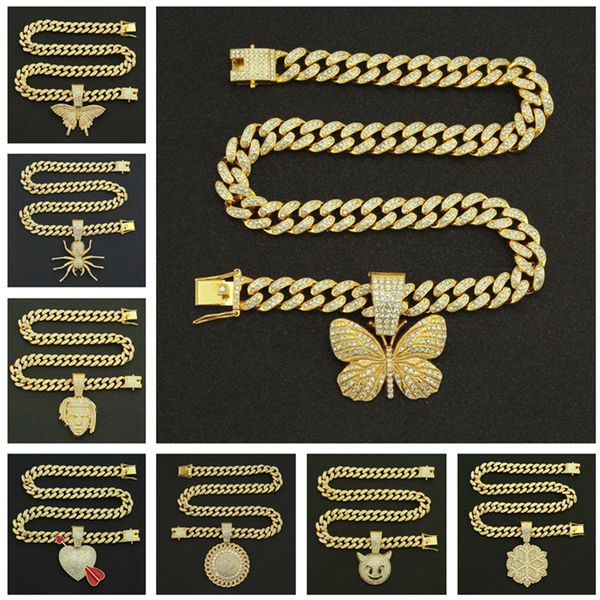 grunge style cuban link chain with pendant neck choker coll gifts for women ice out butterfly spider grange hip hop punk jewelryq0115, Golden;silver
grunge style cuban link chain with pendant neck choker coll gifts for women ice out butterfly spider grange hip hop punk jewelryq0115, Golden;silver