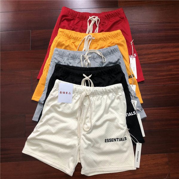 2021 new mesh essentials boxy fog hiphop men casual shorts america high streetwear clothing bp70, White;black