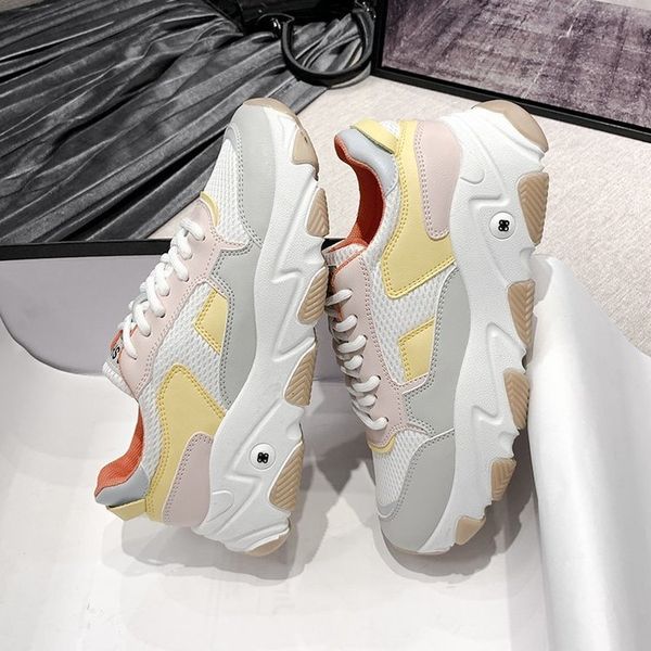 2021 new spring chunky tennis women's women female shoes from her father's fzj2, Black;white
2021 new spring chunky tennis women's women female shoes from her father's fzj2, Black;white