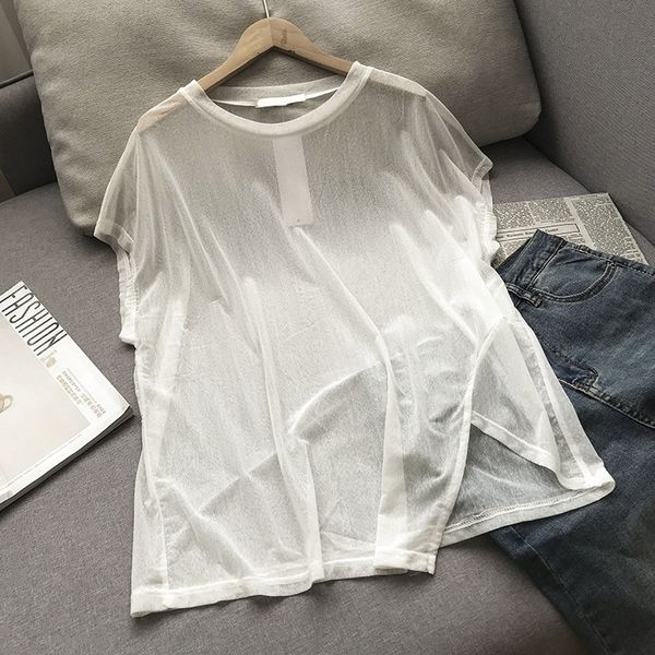 p5mnn 2020 summer thin coat t-shirt round neck fine mesh loose korean solid t-shirt fashion new casual 7.17 gd1f7, White
p5mnn 2020 summer thin coat t-shirt round neck fine mesh loose korean solid t-shirt fashion new casual 7.17 gd1f7, White