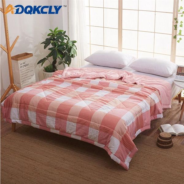 adqkcly plaid summer quilted quilt soft 150*200cm/180*220cm/220*230cm air condition blanket for adults office rest throw blanket
adqkcly plaid summer quilted quilt soft 150*200cm/180*220cm/220*230cm air condition blanket for adults office rest throw blanket