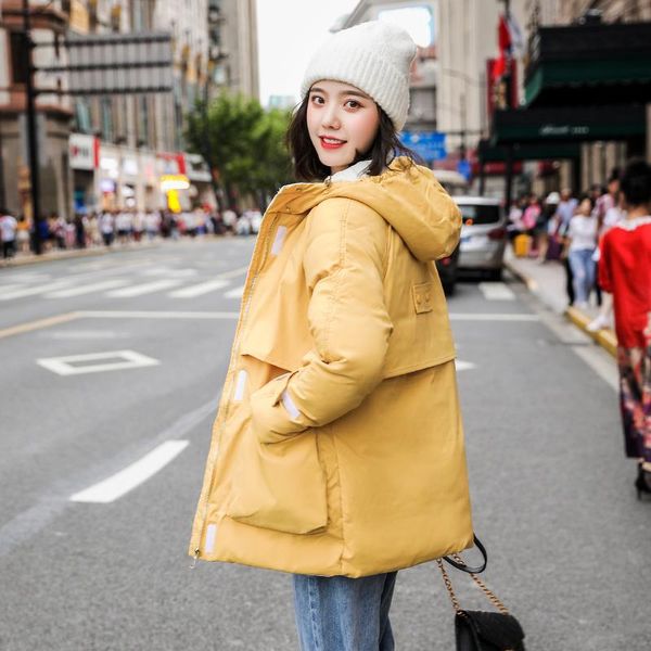 women's down & parkas women winter hooded long 2021 solid thick jacket oversize korean style warm cotton padded coat femme chamarras de, Black
women's down & parkas women winter hooded long 2021 solid thick jacket oversize korean style warm cotton padded coat femme chamarras de, Black