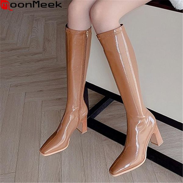 boots moonmeek 2021 knee high solid color winter ladies shoes thick heels square toe women black
boots moonmeek 2021 knee high solid color winter ladies shoes thick heels square toe women black