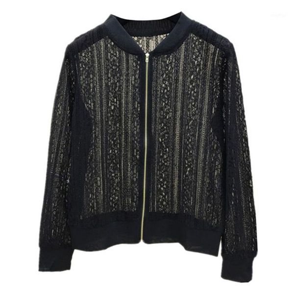 newly women flower lace hollow baseball jacket zipper coat cardigan long sleeves vk-ing1, Black;brown
newly women flower lace hollow baseball jacket zipper coat cardigan long sleeves vk-ing1, Black;brown