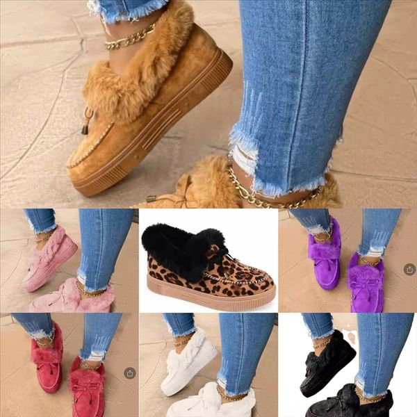 ifong new winter cotton plus velvet peas shoes home shoes cotton outdoor lace-up flat round snow boots mop womens yarn toe stitching, Black 
ifong new winter cotton plus velvet peas shoes home shoes cotton outdoor lace-up flat round snow boots mop womens yarn toe stitching, Black