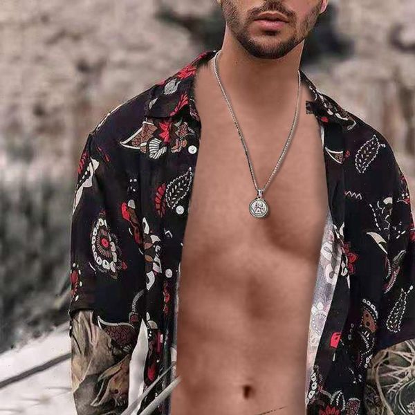 feitong 2021 new hawaiian shirt mens fashion print short sleeve shirt casual single breasted blouse summer camisas, White;black
feitong 2021 new hawaiian shirt mens fashion print short sleeve shirt casual single breasted blouse summer camisas, White;black