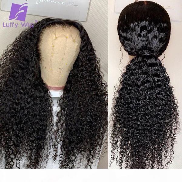curly 13x4 lace front wig glueless brazilian remy hair lace frontal human hair wigs pre plucked natural black for women luffy, Black;brown
curly 13x4 lace front wig glueless brazilian remy hair lace frontal human hair wigs pre plucked natural black for women luffy, Black;brown