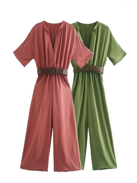 ladies jumpsuit summer casual solid color v-neck belt accessories workwear mid-sleeve wide-leg loose-fitting jumpsuit1, Black;white
ladies jumpsuit summer casual solid color v-neck belt accessories workwear mid-sleeve wide-leg loose-fitting jumpsuit1, Black;white