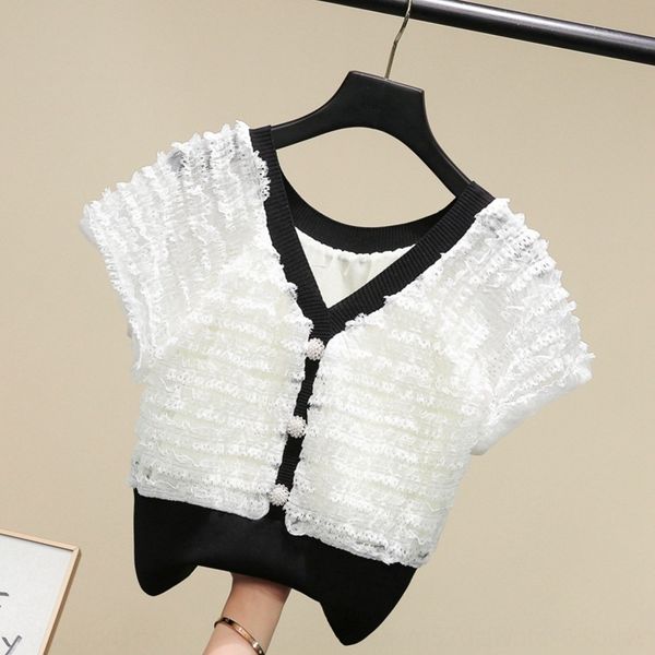 new color block polo collar ice silk knitted short t-shirt sleeve t-shirt for women in summer 2020 quhse, White;black
new color block polo collar ice silk knitted short t-shirt sleeve t-shirt for women in summer 2020 quhse, White;black