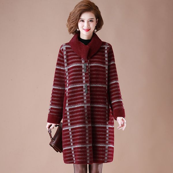 2021 new mink velvet coat middle-aged female autumn winter clothing large size 4xl thickened women warm striped woolen coats 2vku, Black
2021 new mink velvet coat middle-aged female autumn winter clothing large size 4xl thickened women warm striped woolen coats 2vku, Black