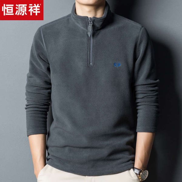 hengyuanxiang polar fleece sweater men's autumn and winter plush bottoming shirt high collar half zipper long sleeve t-shirt, Black
hengyuanxiang polar fleece sweater men's autumn and winter plush bottoming shirt high collar half zipper long sleeve t-shirt, Black