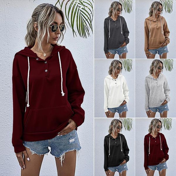 women's casual long sleeve button up fleece lined drawstring sweatshirt pullover with pockets1, Black
women's casual long sleeve button up fleece lined drawstring sweatshirt pullover with pockets1, Black