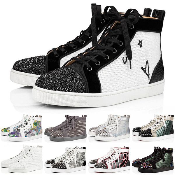 new red bottoms men women shoes junior spikes loafers fashion high sneakers red bottom glitter grey leather suede mens casual shoe 35-47, Black
new red bottoms men women shoes junior spikes loafers fashion high sneakers red bottom glitter grey leather suede mens casual shoe 35-47, Black