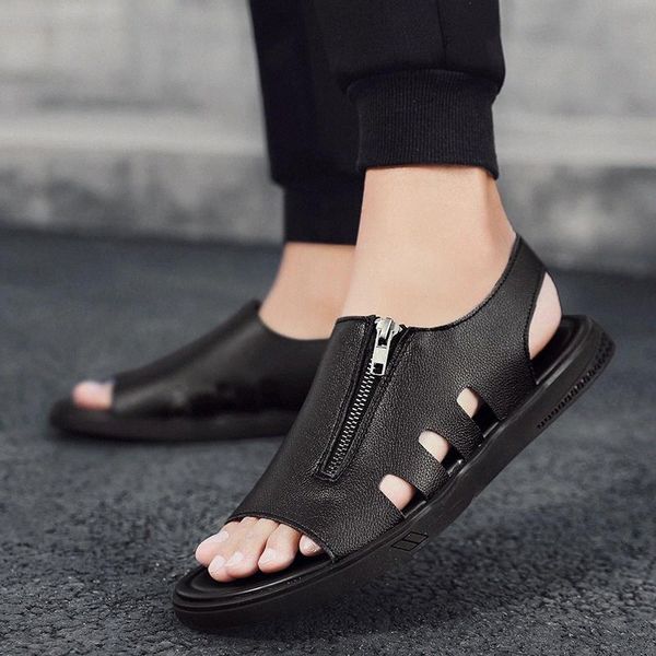 summer roman beach sandals outdoor non-slip leather men zip sandals breathable men casual shoes sandalias de hombre de cuero #xp58, Black
summer roman beach sandals outdoor non-slip leather men zip sandals breathable men casual shoes sandalias de hombre de cuero #xp58, Black