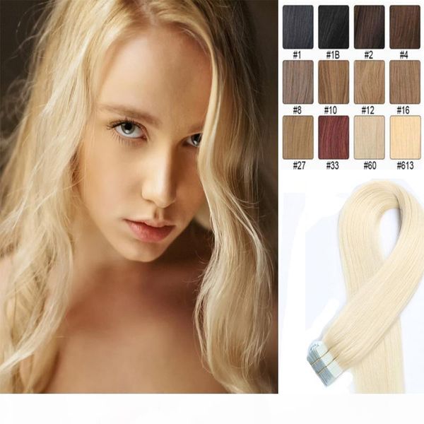 tape in remy human hair extensions 40pcs 2g piece pu skin wef 8a graed extensions sliky straight #613 bleach blonde, Black
tape in remy human hair extensions 40pcs 2g piece pu skin wef 8a graed extensions sliky straight #613 bleach blonde, Black