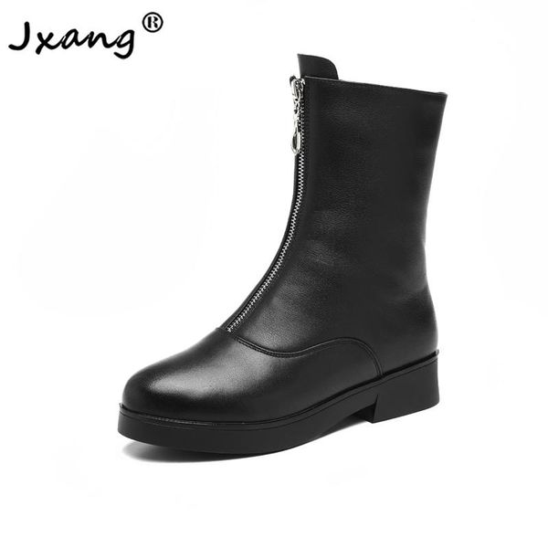 jxang natural wool women snow boots lady thick large size warm winter female shoes new trend front zipper ankle boots women, Black
jxang natural wool women snow boots lady thick large size warm winter female shoes new trend front zipper ankle boots women, Black