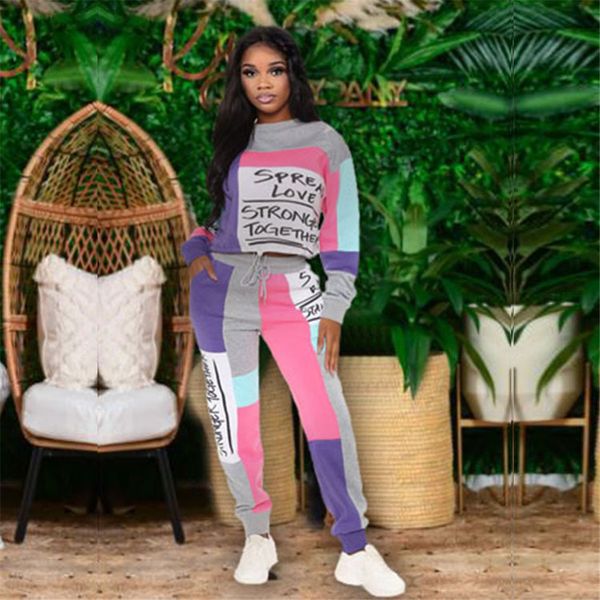 letters womens tracksuits patchwork o neck long sleeve loose womens two pieces sets casual spring pullover ladies 2pcs outfits, Gray
letters womens tracksuits patchwork o neck long sleeve loose womens two pieces sets casual spring pullover ladies 2pcs outfits, Gray
