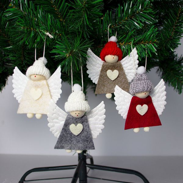 wing kids angel non-woven fabric white heart christmas tree pendants hanging ornament xmas new year party decor navidad 2021
wing kids angel non-woven fabric white heart christmas tree pendants hanging ornament xmas new year party decor navidad 2021