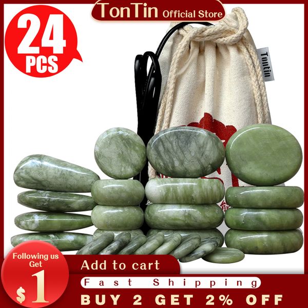 tontin 24pcs/set jade glaze stone massage set massager back massageador health care stones for spa therapy basalt lava stone home health
tontin 24pcs/set jade glaze stone massage set massager back massageador health care stones for spa therapy basalt lava stone home health