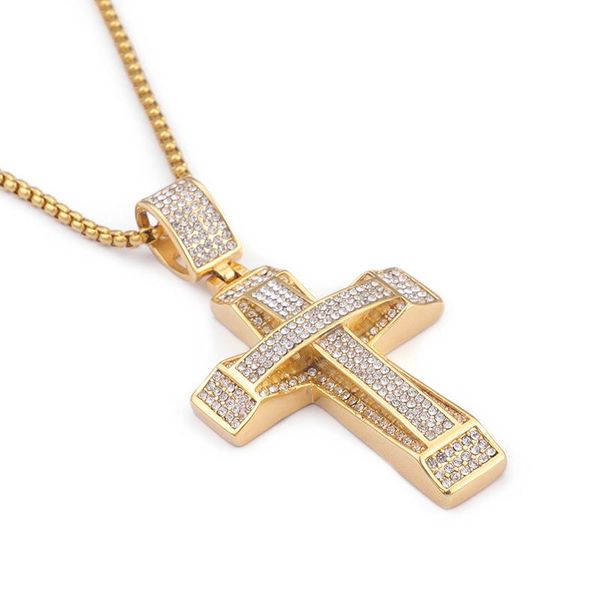 punk 24 inch 4mm rolo box chain stainless steel full crystal stone cz gold 42mm*57mm large cross pendant mens necklace, Silver
punk 24 inch 4mm rolo box chain stainless steel full crystal stone cz gold 42mm*57mm large cross pendant mens necklace, Silver
