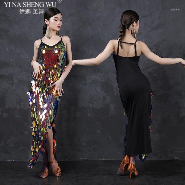 latin dance dress costumes belly dancing shinning for women bellydance night club set competition latino long dress big sequins1, Black;red
latin dance dress costumes belly dancing shinning for women bellydance night club set competition latino long dress big sequins1, Black;red