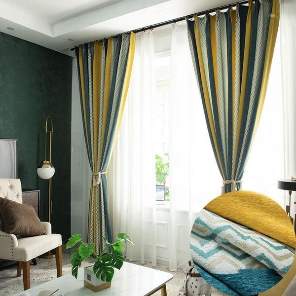 striped jacquard thickened blackout curtains yellow blue splice chenille nordic window drapes for bedroom living room x758#41
striped jacquard thickened blackout curtains yellow blue splice chenille nordic window drapes for bedroom living room x758#41
