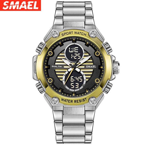 smael smier new watch leisure fashion quartz watch steel band alloy double display watch, Slivery;brown
smael smier new watch leisure fashion quartz watch steel band alloy double display watch, Slivery;brown