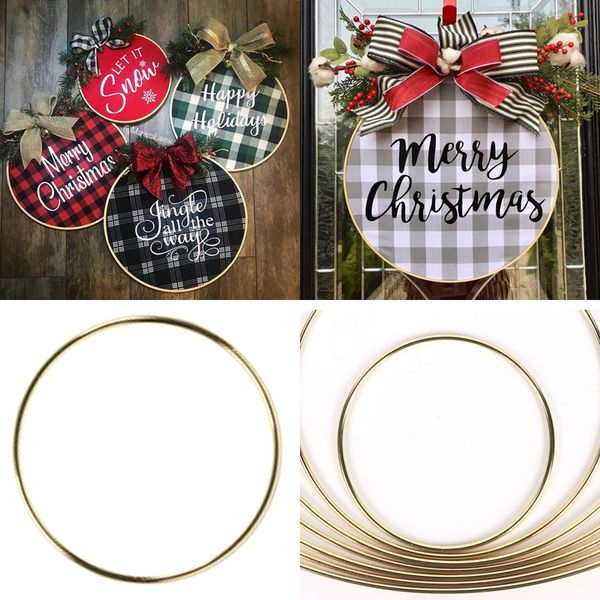 10-40cm metal ring hoop decorations for home diy wreath gold color garland christmas hanging xmas natal decor
10-40cm metal ring hoop decorations for home diy wreath gold color garland christmas hanging xmas natal decor