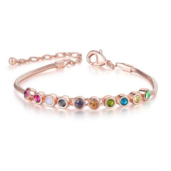 link, chain mxgxfam rose russian gold color multicolor crystals bracelets for lady shinny cubic zirconia not skin allergy, Black
link, chain mxgxfam rose russian gold color multicolor crystals bracelets for lady shinny cubic zirconia not skin allergy, Black