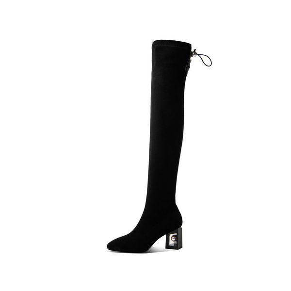 2021 new stretch flock over the knee square heel fashion long boots autumn winter elastic lace up women shoes size 34-39 jibr, Black
2021 new stretch flock over the knee square heel fashion long boots autumn winter elastic lace up women shoes size 34-39 jibr, Black